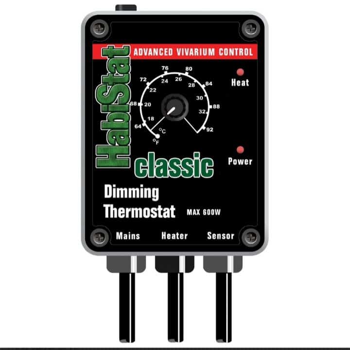 Habistat Dimming Thermostat (600w) Black