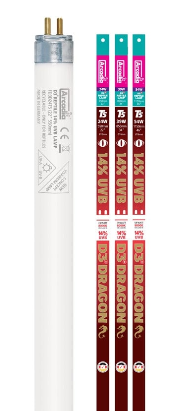 Arcadia T5 D3 14% UV Reptile Lamp